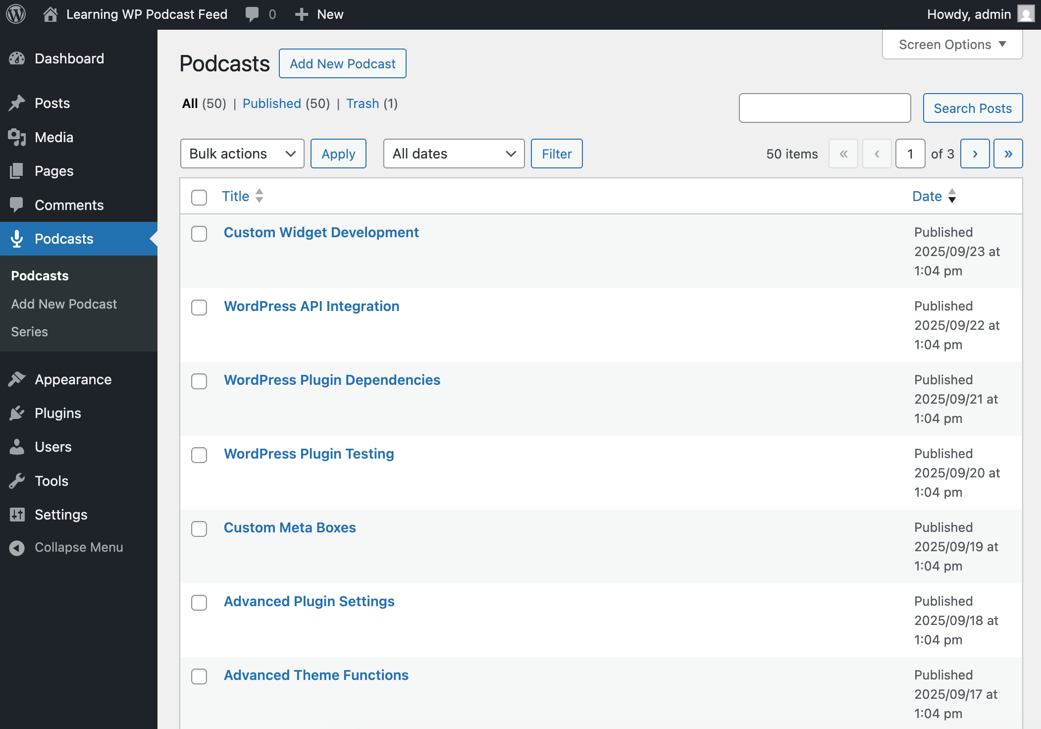 Upload Podcast Content